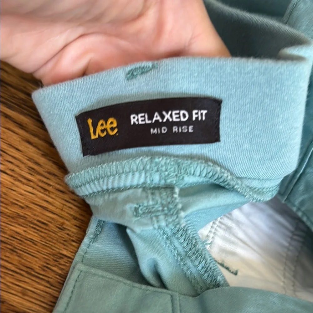 Lee Green Capris Casual Cotton Blend - Picture 2 of 3